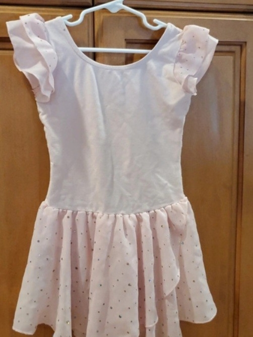 Girls Light Pink Sparkle Ballet Dress Costume sizw 140 US 9-10